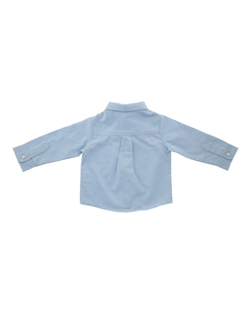 A Blue Shirts from Hunter + Boo in size 6-12M for boy. (Front View)