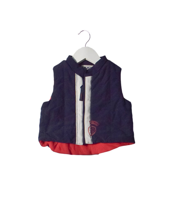 A Navy Puffer/Quilted Coats & Outerwear from IKKS in size 0-3M for boy. (Front View)