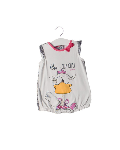 A Black Sleeveless Rompers from Chicco in size 6-12M for girl. (Front View)