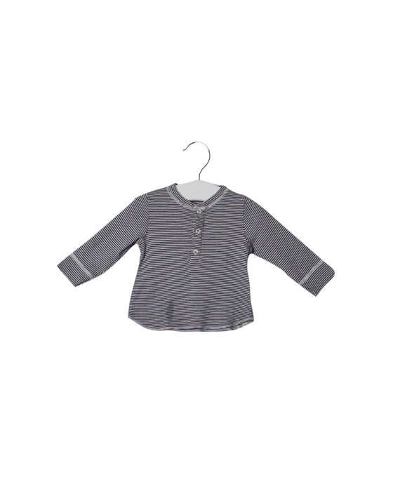 A White Long Sleeve Tops from Petit Bateau in size 3-6M for boy. (Front View)