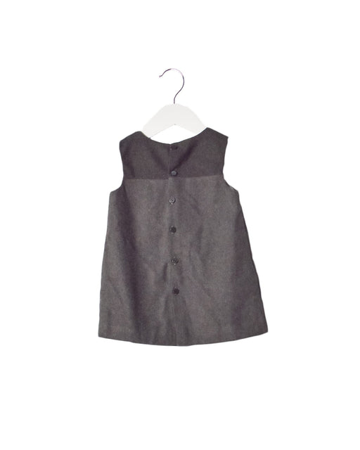 A Grey Sleeveless Dresses from Jacadi in size 6-12M for girl. (Front View)