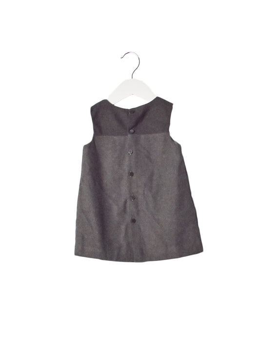 A Grey Sleeveless Dresses from Jacadi in size 6-12M for girl. (Front View)