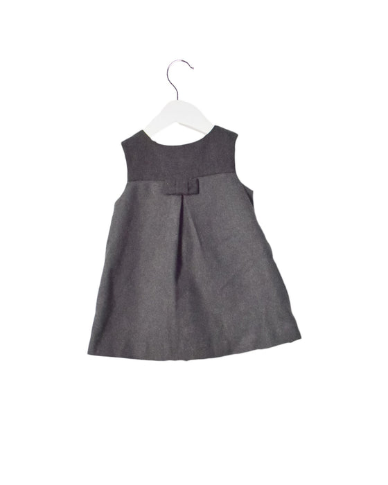 A Grey Sleeveless Dresses from Jacadi in size 6-12M for girl. (Back View)
