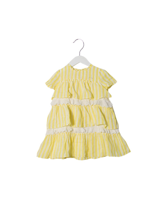 A White Short Sleeve Dresses from Nanos in size 4T for girl. (Front View)