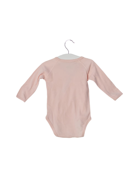 A Pink Long Sleeve Bodysuits from Petit Bateau in size 3-6M for girl. (Back View)