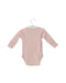 A Pink Long Sleeve Bodysuits from Petit Bateau in size 3-6M for girl. (Back View)
