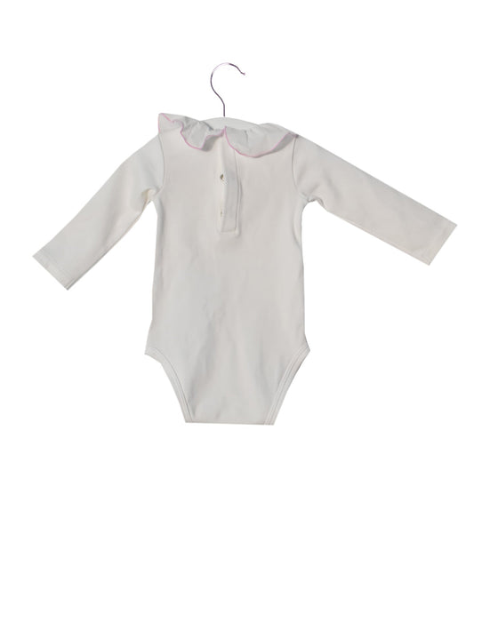 A White Long Sleeve Bodysuits from Jacadi in size 3-6M for girl. (Back View)