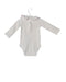 A White Long Sleeve Bodysuits from Jacadi in size 3-6M for girl. (Back View)