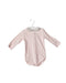 A Pink Long Sleeve Bodysuits from Chateau de Sable in size 6-12M for girl. (Front View)