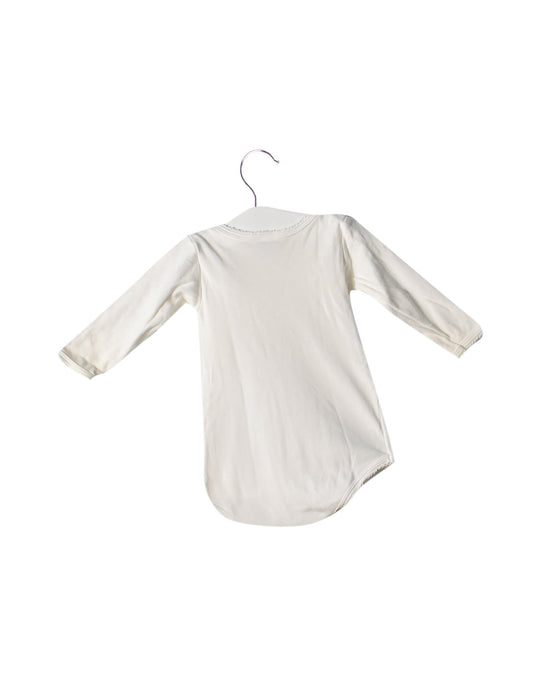A White Bodysuits from Petit Bateau in size 3-6M for neutral. (Back View)