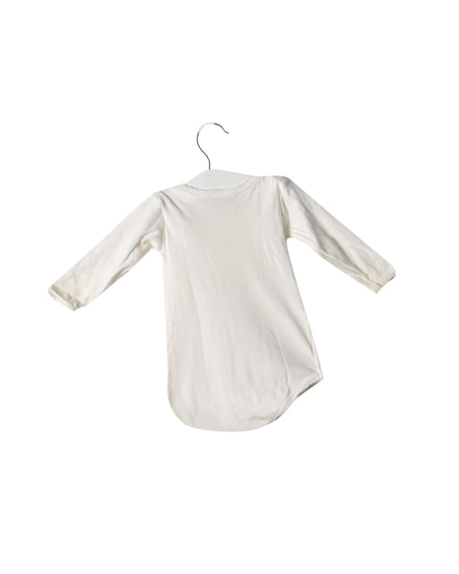 A White Bodysuits from Petit Bateau in size 3-6M for neutral. (Front View)