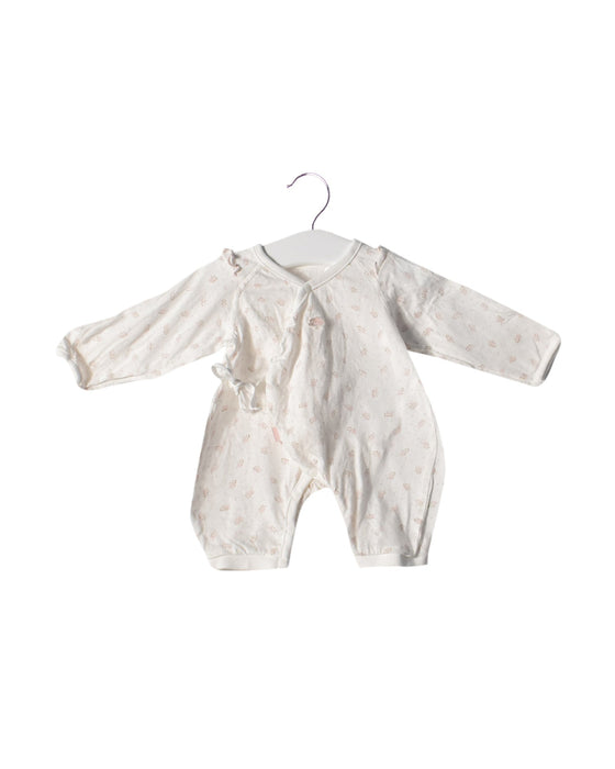 A White Long Sleeve Jumpsuits from Tartine et Chocolat in size Newborn for girl. (Front View)