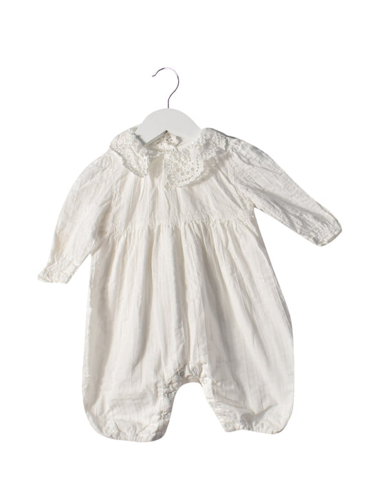 A White Long Sleeve Jumpsuits from Tartine et Chocolat in size 3-6M for girl. (Front View)