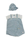 A Blue Overall Sets from Petit Bateau in size 3-6M for boy. (Front View)