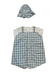 A Blue Overall Sets from Petit Bateau in size 3-6M for boy. (Back View)
