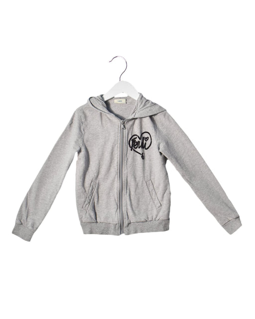 A Grey Lightweight Jackets from Fendi in size 8Y for girl. (Front View)