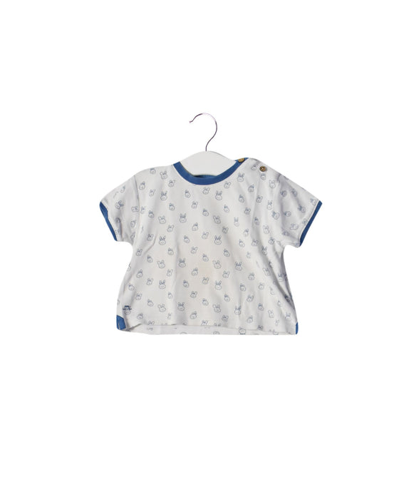 A White Short Sleeve Tops from Chateau de Sable in size 3-6M for neutral. (Front View)