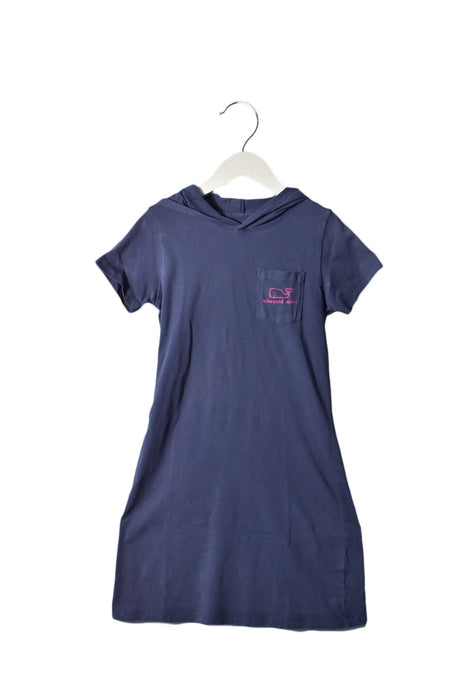 A Navy Short Sleeve Dresses from Vineyard Vines in size 7Y for girl. (Front View)