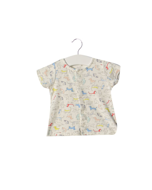 A White Pyjama Sets from Petit Bateau in size 6-12M for boy. (Front View)