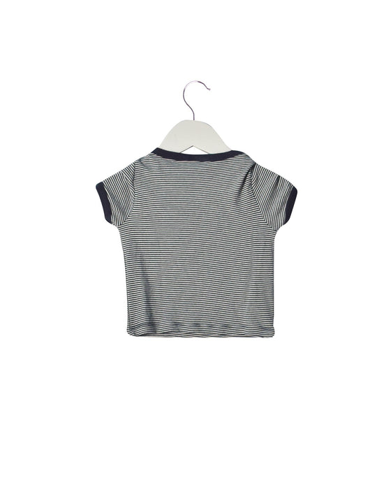 A Black Short Sleeve T Shirts from Petit Bateau in size 6-12M for boy. (Back View)