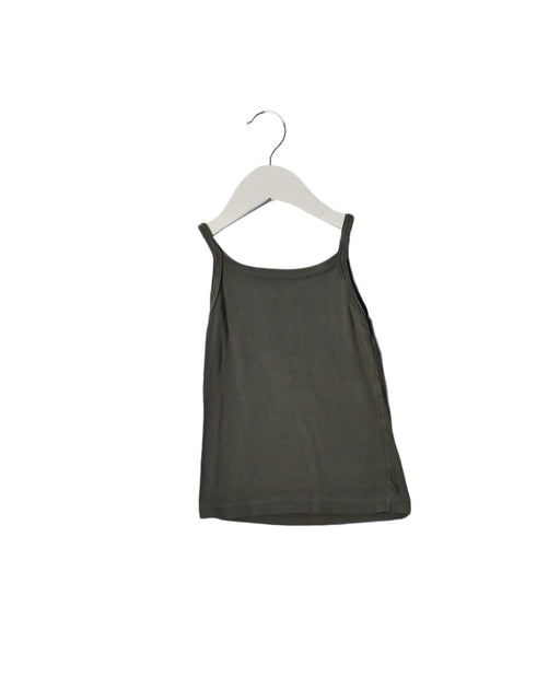 A Grey Sleeveless Tops from Petit Bateau in size 4T for girl. (Front View)