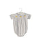 A White Short Sleeve Bodysuits from Little English in size 0-3M for girl. (Front View)