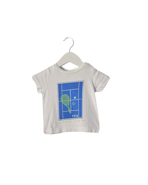 A White Short Sleeve T Shirts from Jacadi in size 3-6M for boy. (Front View)