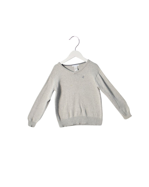 A Grey Knit Sweaters from Janie & Jack in size 5T for boy. (Front View)