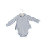 A Blue Long Sleeve Bodysuits from Petit Bateau in size 6-12M for boy. (Front View)