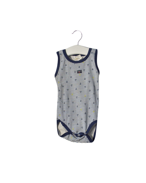 A Blue Long Sleeve Bodysuits from Absorba in size 6-12M for boy. (Front View)