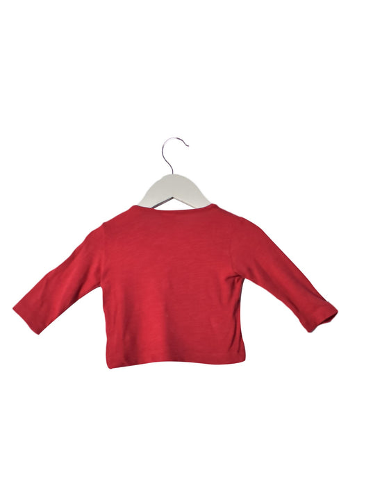A Red Long Sleeve Tops from Petit Bateau in size 3-6M for boy. (Back View)