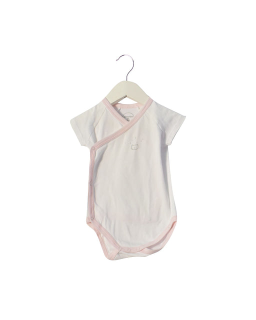 A White Short Sleeve Bodysuits from Absorba in size 3-6M for girl. (Front View)