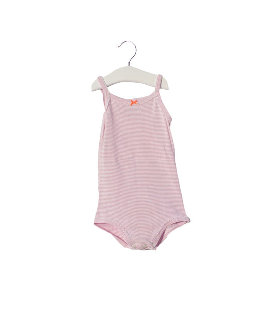 A Purple Long Sleeve Bodysuits from Petit Bateau in size 6-12M for girl. (Front View)