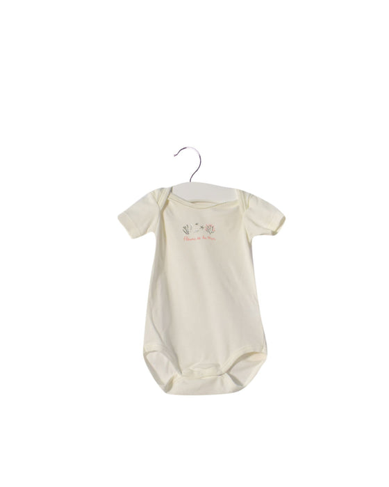 A White Short Sleeve Bodysuits from Absorba in size 3-6M for girl. (Front View)