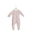 A Pink Long Sleeve Jumpsuits from Petit Bateau in size 6-12M for girl. (Front View)