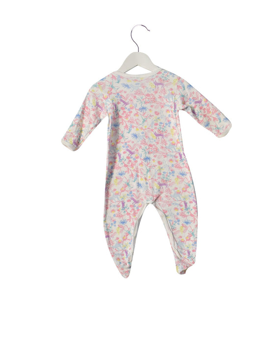 A Pink Long Sleeve Jumpsuits from Petit Bateau in size 6-12M for girl. (Back View)