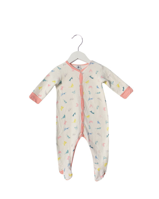 A Pink Long Sleeve Jumpsuits from Petit Bateau in size 6-12M for neutral. (Front View)