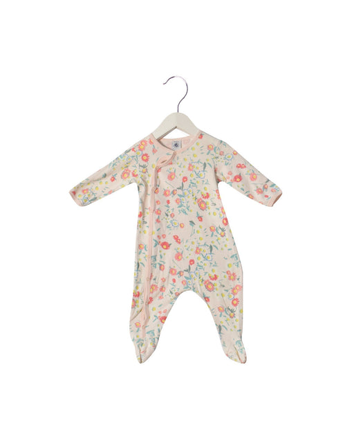 A Pink Long Sleeve Jumpsuits from Petit Bateau in size 3-6M for girl. (Front View)