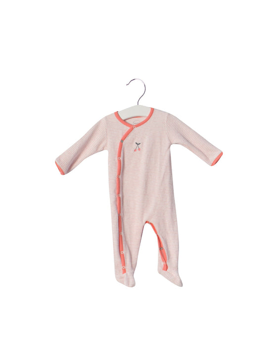 A Pink Long Sleeve Jumpsuits from Absorba in size 3-6M for girl. (Front View)