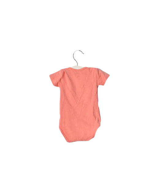 A Pink Short Sleeve Bodysuits from 3Pommes in size 6-12M for girl. (Front View)