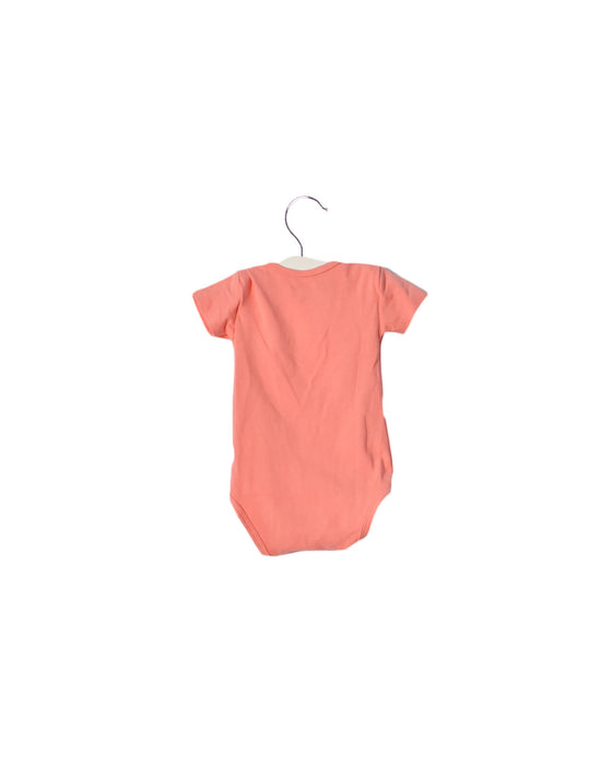 A Pink Short Sleeve Bodysuits from 3Pommes in size 6-12M for girl. (Front View)
