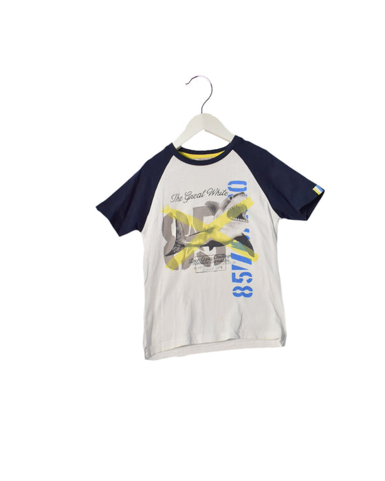 A White Short Sleeve T Shirts from Boboli in size 7Y for boy. (Front View)