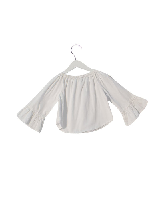 A White Long Sleeve Tops from Gingersnaps in size 6T for girl. (Back View)