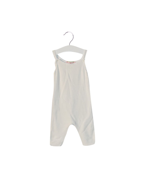 A White Sleeveless Jumpsuits from Bonpoint in size 0-3M for girl. (Back View)