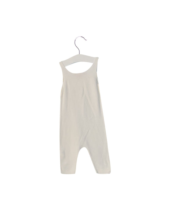 A White Sleeveless Jumpsuits from Bonpoint in size 0-3M for girl. (Front View)