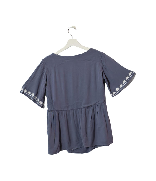 A Purple Short Sleeve Tops from Seraphine in size XS for maternity. (Back View)