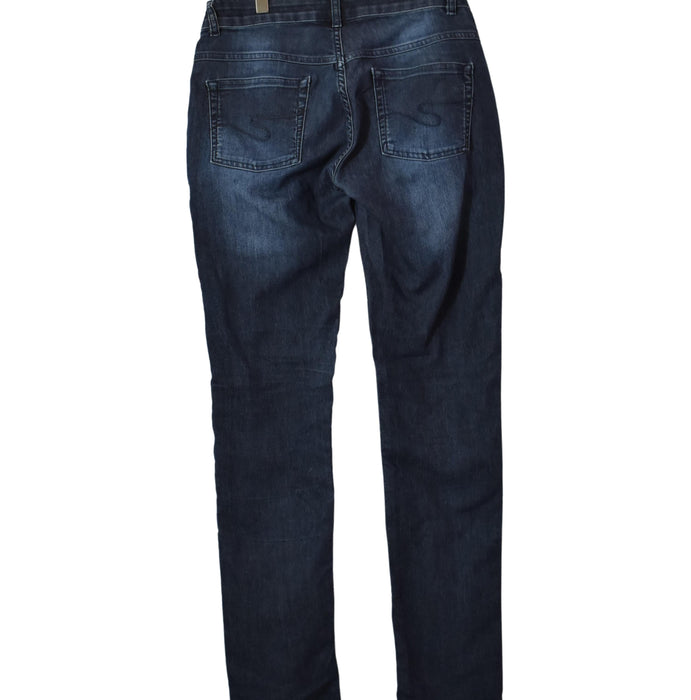 A Blue Jeans from Seraphine in size S for maternity. (Back View)