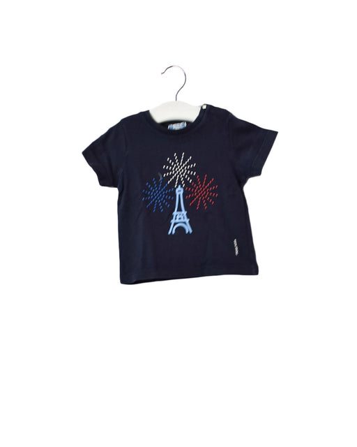 A Navy Short Sleeve T Shirts from Jacadi in size 12-18M for boy. (Front View)