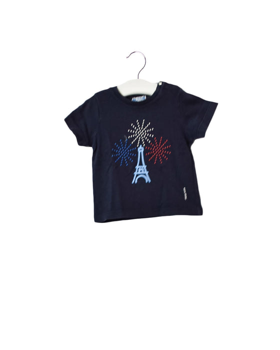 A Navy Short Sleeve T Shirts from Jacadi in size 12-18M for boy. (Front View)