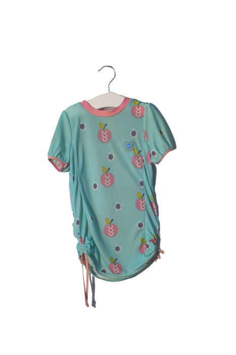 A Blue Rash Guards from Splash About in size 2T for girl. (Back View)